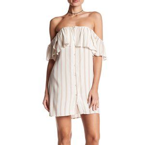 Privacy Please Norval Striped Off Shoulder Dress